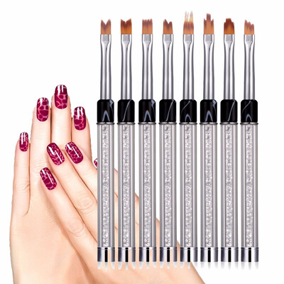 

Toponeto 8 Pcs UV Gel Acrylic Liner Painting Nail Art Tips Design Polish Brush Pen Set