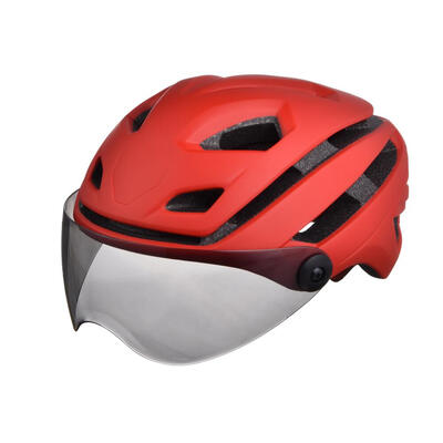 

L-002 Bicycle Helmet Bike Cycling Adult Adjustable Unisex Safety with Visor Len