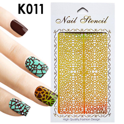 

Toponeto 1Pc Irregular Hollow Nail Art Vinyls Stencil Stickers Manicure