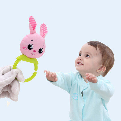 

Tailored Baby Cartoon PlushRing Bell Newborn Hand Grasp Toys Soft Mobile Infant Crib Doll