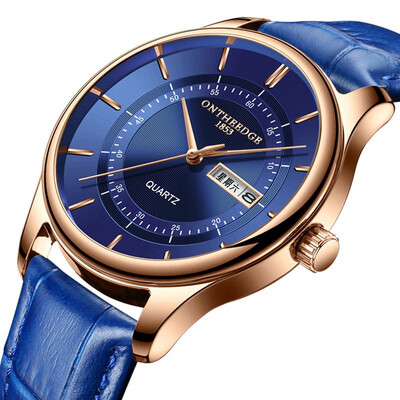 

Men Watch Masculino Genuine Leather Strap Wristwatch Para Hombre Waterproof Fashion Watch