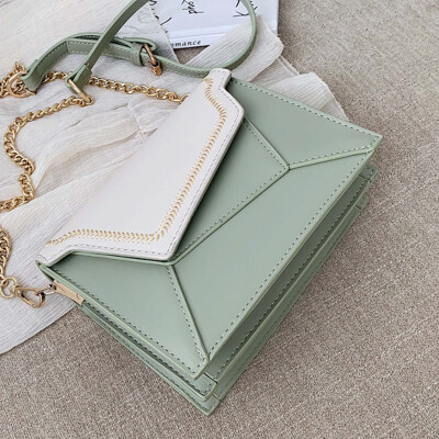 

Hit color woman 2019 new summer fashion 100 lap chain single shoulder bag Korean version of foreign gas slanted small square bag