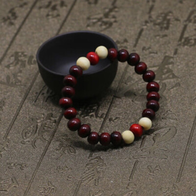 

6mm8mm Wood Beaded Bracelet Fashion Jewelry Stretch Bangle Gift For Men Women
