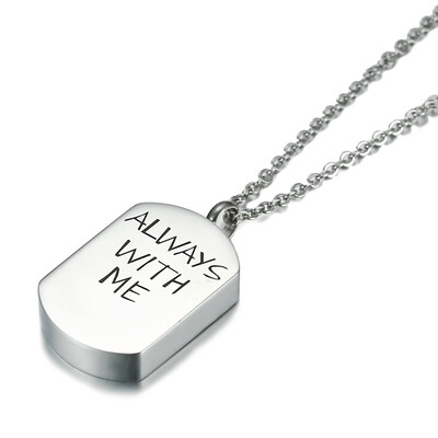 

Titanium steel Necklace for Ashes Men&Women Heart Cremation Pendant Necklace Jewelry Commemorative Gift