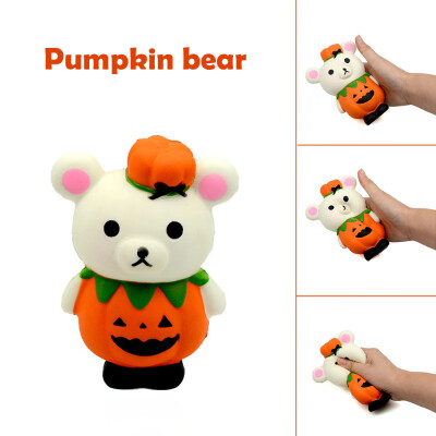 

Gotoamei Pumpkin Bear Stress Reliever Scented Super Slow Rising Kids Toy Squeeze Toys