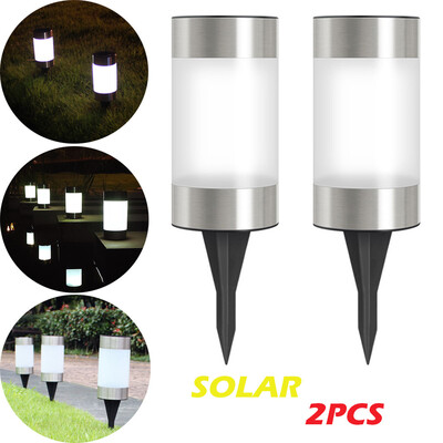 

〖Follure〗2Pcs Of Outdoor Path Light Solar Power Yard Garden Lawn Landscape