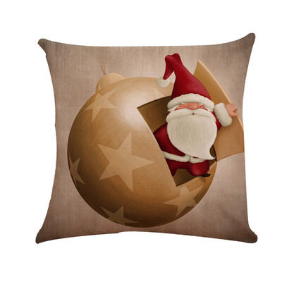 

Tailored Christmas Pillow Case Glitter Cotton Linen Sofa Throw Cushion Cover Home Decor