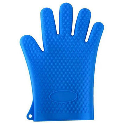 

Easy Clean Silicone BBQ Cooking Glove Premium Long Rubber BBQ Oven Gloves Heat Resistant Kitchen Grilling Glove