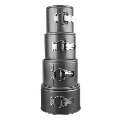 

4pcs Carbon Steel Baking Pan Round Shape Non-Stick Cake Mold with Buckle