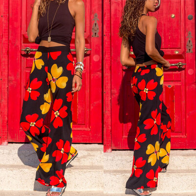 

Tailored Women Summer Printing Wide Leg Pants Leggings