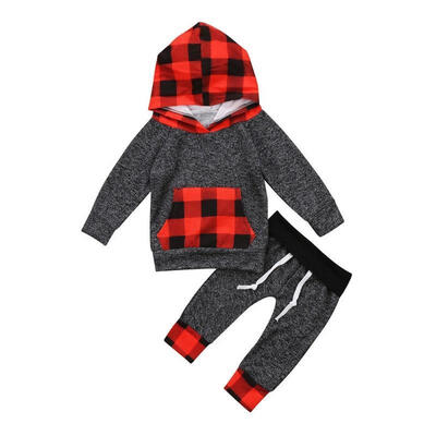 

Casual Toddler Baby Kids Boy Girl Hooded Tops Pants 2Pcs Outfits Set Clothes