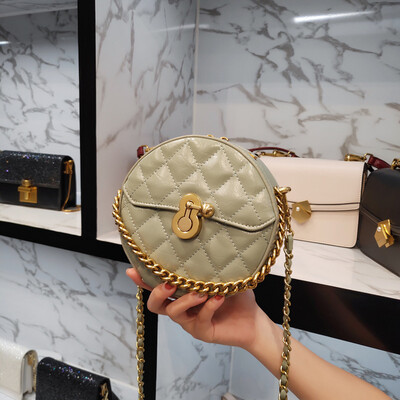 

Bag female 2019 new summer small fresh fashion wild rhombic chain chain slung mini round bag tide