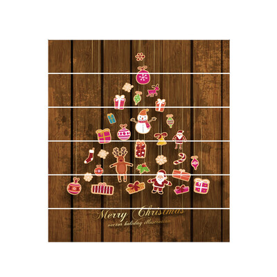 

Toponeto Christmas 3D Simulation stair stickers Waterproof Wall Stickers DIY Home Decor