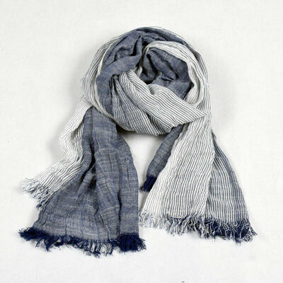 

Women Winter Stripe Cotton Linen Blend Soft Warm Scarf Wrap Shawl Pashmina Lot