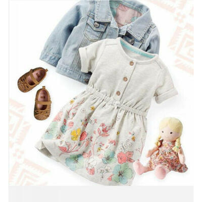 

Summer Toddler Baby Girls Kids Party Dress Floral Casual Dresses Sundress Skirt