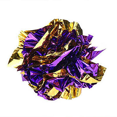 

Pet Cat Toy Colorful Ring Paper Shiny Crinkly Ball Kitten Interactive Toys