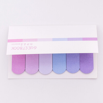 

6 Colors Gradient Cute Kawaii Memo Pad Sticky Notes Index Posted It Planner Stickers Notepads Stationery Office School Supplies