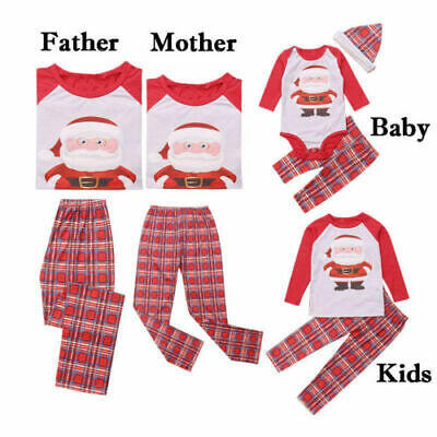 

Christmas Family Matching Pajamas Set Adult Kid Baby Sleepwear Nightwear Pyjamas