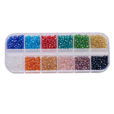 

PH PANDAHALL 1 Box Electroplate Round Rondelle Beads AB Color Faceted Multicolor Lot Hole