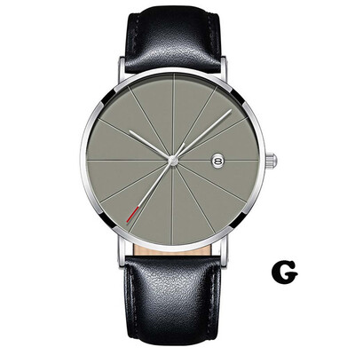 

〖Follure〗Simple And Unobtrusive Business Leather Strap Casual Mens Quartz Watch