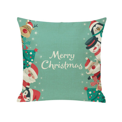 

〖Follure〗New Christmas Cotton Linen Pillow Case Sofa Cushion Cover Home Decor