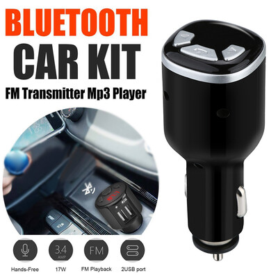

〖Follure〗Bluetooth Car Kit FM Transmitter Wireless Radio Adapter USB Charger Mp3 Player