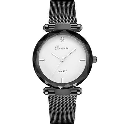 

GENEVA Women Silver Watch Fashion Female Clocks Lady Luxury Quartz Wristwatch Stainless Steel Dress Watches Montre Femme