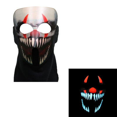 

Halloween LED Mask Light Up Party Terror Masks Cold Light Helmet Fire Festival Party Glowing Dance Ball Accessories