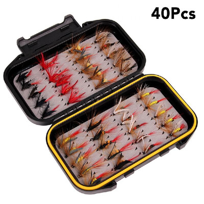 

4072100120pcs Fly Fishing Flies Trout Lures Flies Artificial Fishing Lures Bait with Waterproof Fly Box