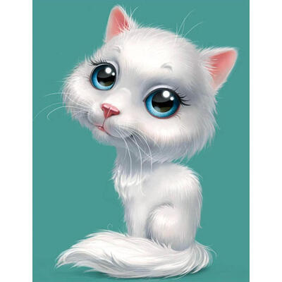 

5D DIY Full Drill Diamond Painting Cat Cross Stitch Embroidery Mosaic Kit