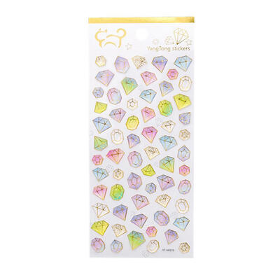 

3D Epoxy Crystal Bronzing Transparent Stickers DIY Diary Hand Account Decor