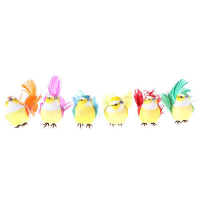 

12pcs Decorative Doves Artificial Foam Feather Simulation Craft Birds Decor