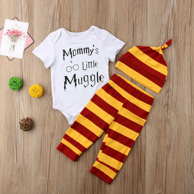 

0-18 Month Newborn Baby Boys Girls Romper Bodysuit T-shirt Pants Outfit Clothes