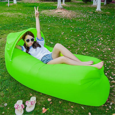 

Inflatable Folding Sleeping Lazy Bag Waterproof Portable Air Sofa Pocket Outdoor Beach Camping Sleeping Bed Shade Air Be