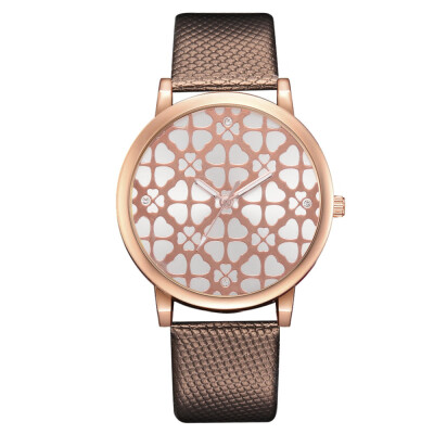 

New fashion trend crocodile pattern belt PU watch popular printing alloy watch