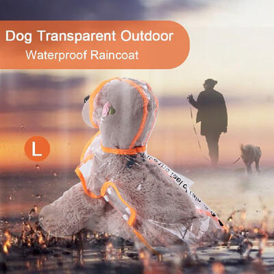 

Dog Raincoat Transparent Waterproof Outdoor Raincoat for Medium Size Puppy Dogs