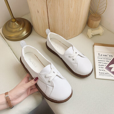 

2019 summer net red flat bottom shallow mouth with skirt fairy shoes women soft bottom Joker gentle white shoes women tide