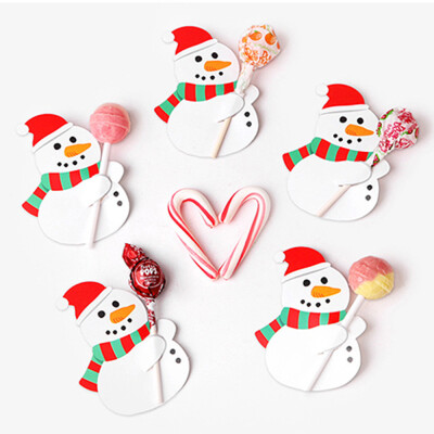 

Gobestart 100x Santa Claus Penguin Lollipop Christmas Card Lolly Sugar-Loaf Xmas Party Toy