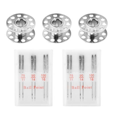 

Greensen 3pcs Metal Bobbins 12pcs Sewing Machine Needles for Sewing Machine DIT Tools