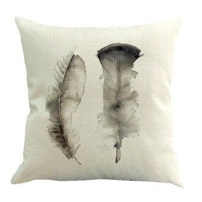 

〖Follure〗Feather Sofa Bed Home Decoration Pillow Case Cushion Cover A