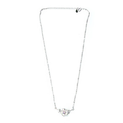 

Pink Simple Chain Clavicle Necklace Diamond Flower Diamond Cherry Necklace Silver Popular Jewelry