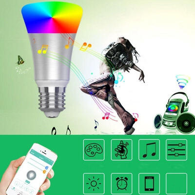 

5W E27 RGB LED Light Bulb Bluetooth 40 Smart Lighting Color Change Dimmable