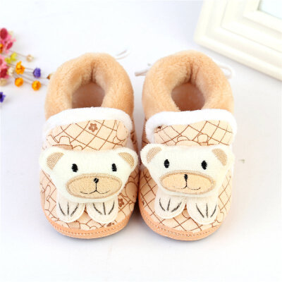 

New Winter Baby Girl Snow Boots Shoes Newborn Infant Footwear Knitted Cartoon Bear P1