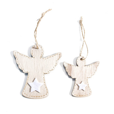 

zhongjiany Wooden Christmas Decoration Tree Hanging Pendant Home Party Xmas Ornament