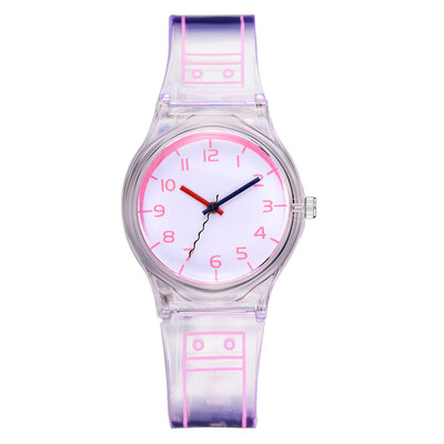 

Fashion simple small fresh student watch Korean casual jelly watch transparent wrist watch