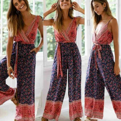 

Sexy Womens Romper Wide Leg Pants Clubwear Party Holiday Long Jumpsuit Playsuit
