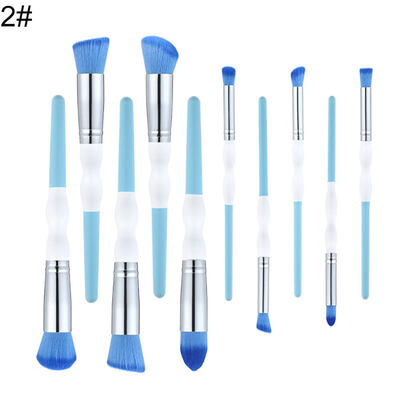 

10Pcs Gourd Handle Foundation Blusher Eyeshadow Face Eye Lip Makeup Brushes Set