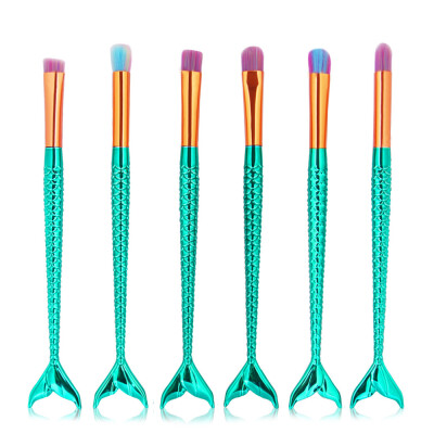 

〖Follure〗6PCS Mermaid Brush Set Foundation Eyeshadow Brushes Makeup Brushes Beauty