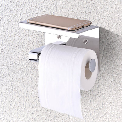 

Wall Mounted Tissue Holder Toilet paper holder with Shelf