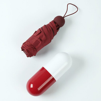 

Mini Pocket Umbrella Anti Compact Fast Drying Rain Windproof With Capsule Case